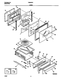 DOOR Diagram and Parts List for TGB500CCB3  Tappan Wall Oven