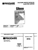 COVER Diagram and Parts List for GSE746RFS0  Gibson Dryer