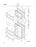 DOOR Diagram and Parts List for FRT18G3AQ2  Frigidaire Refrigerator