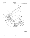 MOTOR, BLOWER Diagram and Parts List for FGR231AS0  Frigidaire Dryer