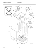 CABINET / TOP Diagram and Parts List for FWSB6600ES0  Frigidaire Washer