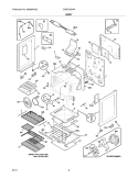 BODY Diagram and Parts List for CGGF3054MFB  Frigidaire Range