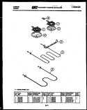 BROILER PARTS Diagram and Parts List for 37-2957-00-01  Tappan Range
