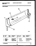BACKGUARD Diagram and Parts List for GF620ND4  Frigidaire Range
