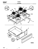 TOP / DRAWER Diagram and Parts List for TEO356BCDD  Tappan Range