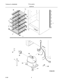 SYSTEM Diagram and Parts List for TFFU2124DW1  Frigidaire Freezer