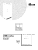 COVER Diagram and Parts List for GFU2124FWA  Gibson Freezer