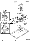 BURNER Diagram and Parts List for FGC6X9XEBD  Frigidaire Cooktop