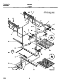 BURNER Diagram and Parts List for WGF353CASB  Frigidaire Range