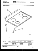 COOKTOP PARTS Diagram and Parts List for RSE37BAF5  Frigidaire Range