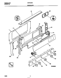 BACKGUARD Diagram and Parts List for WGF324BBDB  Frigidaire Range