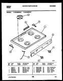 COOKTOP PARTS Diagram and Parts List for CGC3M2WXE  Gibson Range