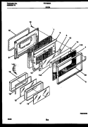 DOOR PARTS Diagram and Parts List for FEF352BAWA  Frigidaire Range