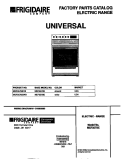 COVER Diagram and Parts List for MEF357BEDB  Frigidaire Range