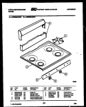 COOKTOP PARTS AND BACKGUARD Diagram and Parts List for GF504KXD1  Frigidaire Range