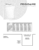 COVER Diagram and Parts List for FFBD2407LW0A  Frigidaire Dishwasher
