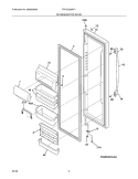 REFRIGERATOR DOOR Diagram and Parts List for FPHC2399KF1  Frigidaire Refrigerator
