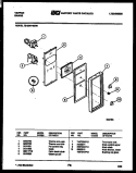 CONTROL PANEL Diagram and Parts List for 72-2547-00-08  Tappan Range