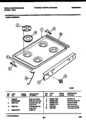 COOKTOP PARTS Diagram and Parts List for GF950ND3  Frigidaire Range