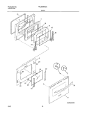DOOR Diagram and Parts List for PLCS389CCC  Frigidaire Range