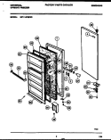 DOOR PARTS Diagram and Parts List for MFU14F3BW0  Frigidaire Freezer