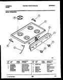 COOKTOP PARTS Diagram and Parts List for CP302BP2D1  Frigidaire Range