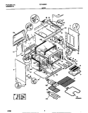 BODY Diagram and Parts List for FEF455WCBA  Frigidaire Range