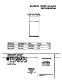 COVER Diagram and Parts List for MRT13CREW4  Frigidaire Refrigerator