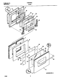 DOOR Diagram and Parts List for FEB789WCCH  Frigidaire Wall Oven