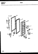 REFRIGERATOR DOOR PARTS Diagram and Parts List for FPI20VSW0  Frigidaire Refrigerator