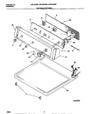 CONTROLS / TOP PANEL Diagram and Parts List for MDG216RBW2  Kelvinator Dryer