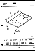 COOKTOP PARTS Diagram and Parts List for RE34BAH4  Frigidaire Range