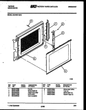 DOOR PARTS Diagram and Parts List for 56-9440-10-15  Tappan Microwave