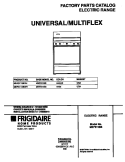 COVER Diagram and Parts List for MEF311SBWH  Frigidaire Range