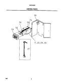CONTROL PARTS Diagram and Parts List for FAS184J2A1  Frigidaire Air Conditioner
