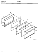 DOOR Diagram and Parts List for TEF350SCDB  Tappan Range