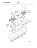 BACKGUARD Diagram and Parts List for FES367ECA  Frigidaire Range