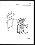 DOOR PARTS Diagram and Parts List for FPD17TLPH1  Frigidaire Refrigerator