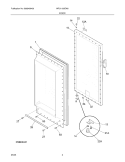 DOOR Diagram and Parts List for WFU1150EW0  Westinghouse Freezer