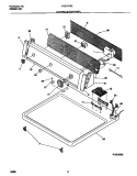 CONTROLS / TOP PANEL Diagram and Parts List for FDE747RET0  Frigidaire Dryer