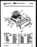 BROILER DRAWER PARTS Diagram and Parts List for GF504KXD0  Frigidaire Range