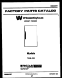 DOOR PARTS Diagram and Parts List for FU199LRW5  Frigidaire Freezer