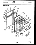 DOOR PARTS Diagram and Parts List for FPCE21TFW3  Frigidaire Refrigerator