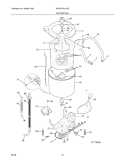 MOTOR / TUB Diagram and Parts List for SWSG1031HS0  Westinghouse Washer Dryer Combo