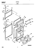 DOORS Diagram and Parts List for FRT18INLHW0  Frigidaire Refrigerator