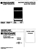 COVER Diagram and Parts List for FEF336BGDB  Frigidaire Range