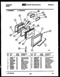 DOOR PARTS Diagram and Parts List for REG38BNL3  Frigidaire Range