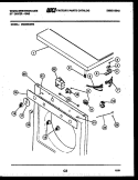 CONSOLE AND CONTROL PARTS Diagram and Parts List for DG250KXW4  Westinghouse Dryer