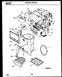 ICE DOOR, DISPENSER AND WATER TANKS Diagram and Parts List for MRS24WRADO  Frigidaire Refrigerator