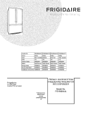 COVER Diagram and Parts List for FGHN2844LF2  Frigidaire Refrigerator